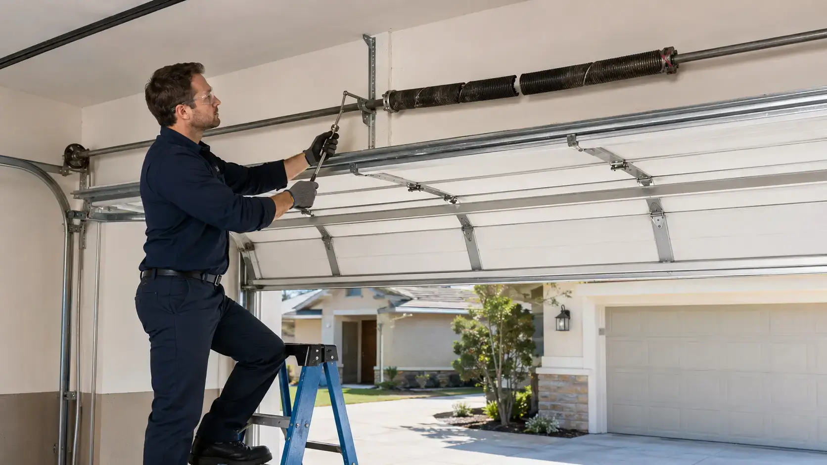 Same day garage door service technician in Tomball Texas