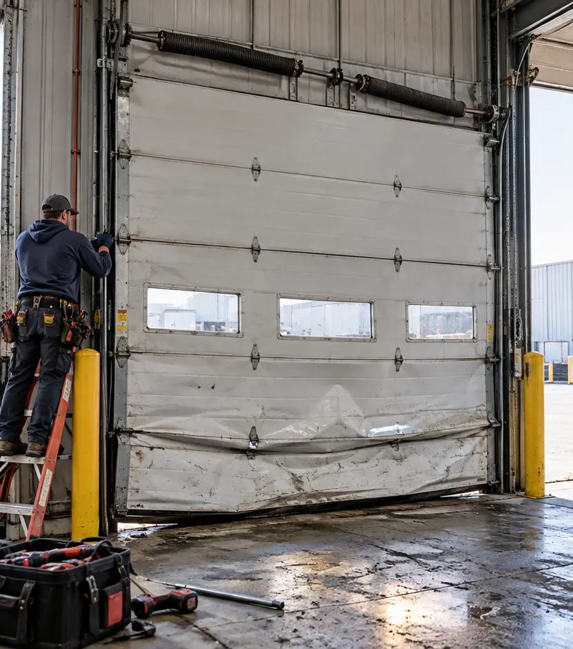 Before commercial garage door repair