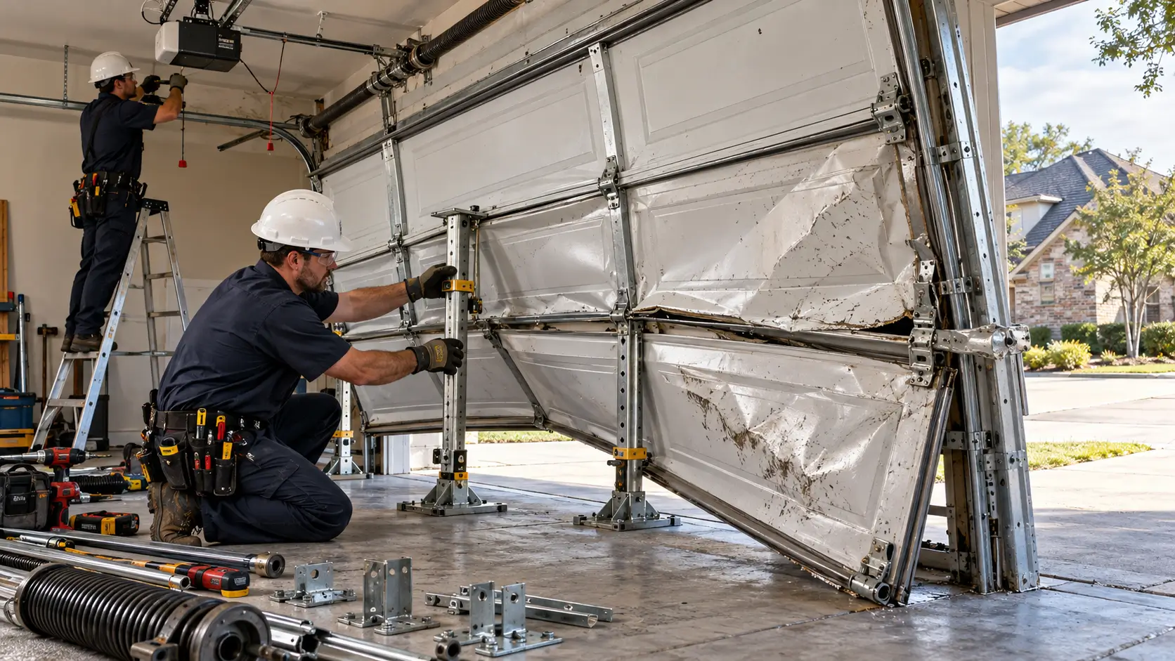 Emergency garage door repair technicians