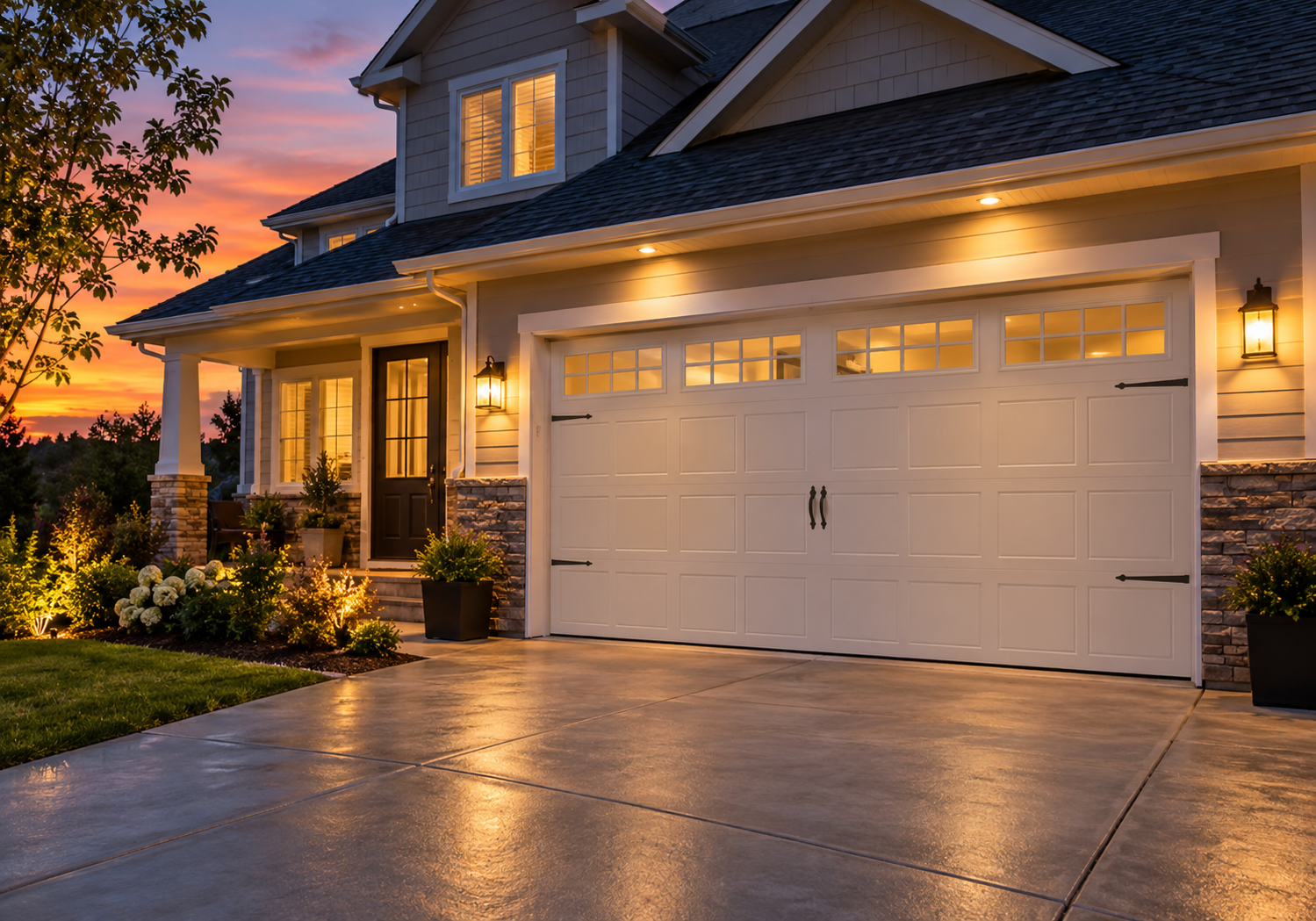 Garage door technician providing an estimate in Tomball TX